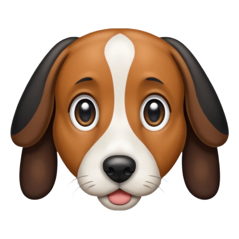 Cute black white and brown hound dog with big eyes sticker
