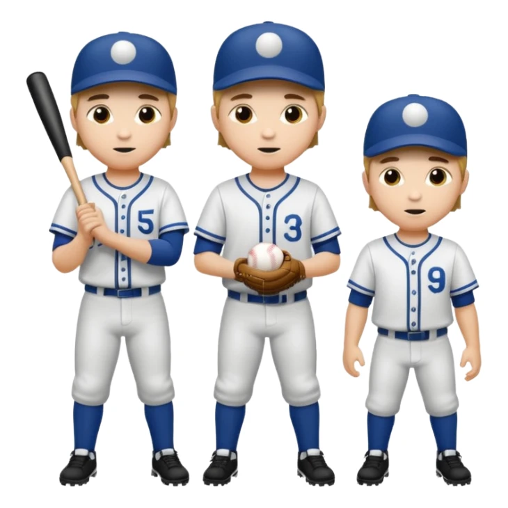 amigos jugando baseball solo hombres de un solo color  sticker