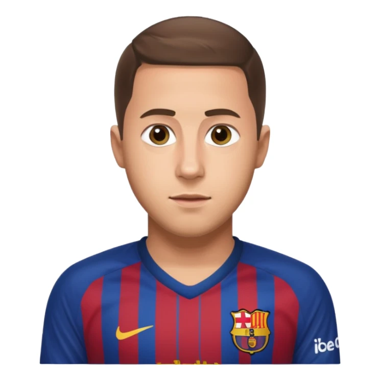 Crea a Eden Hazard con la camiseta del Barcelona sticker