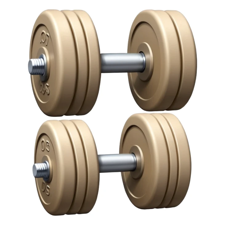 beige dumbbell, fitness equipment sticker