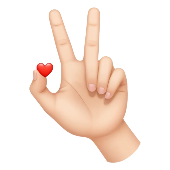 Korean finger heart gesture, hand making a small heart shape with thumb and index finger sticker