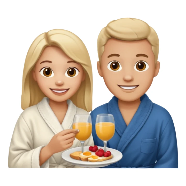 pon una pareja desayunando sedayuno de hotel sticker