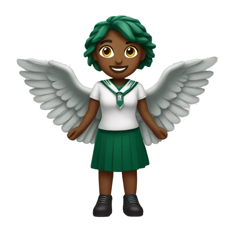 Girl Wingstop emoji holding wings sticker