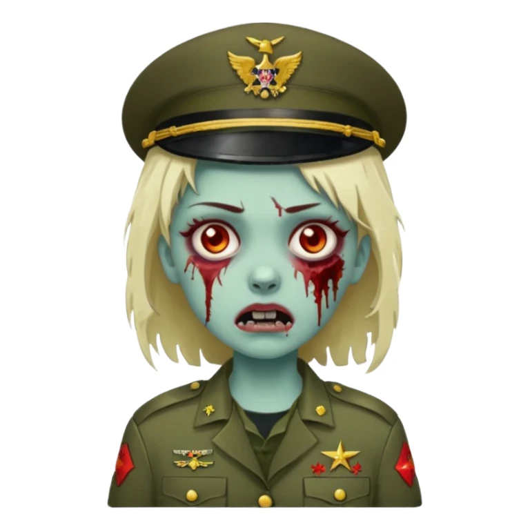 garota zumbi no exército sticker