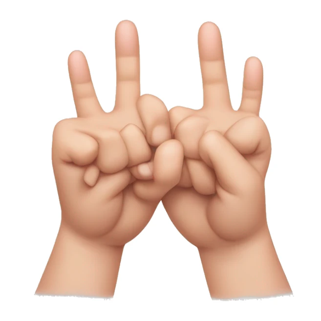 2 hands, with each pinky interlocked, aswell as both index fingers interlocked and the thumbs pressed together sticker