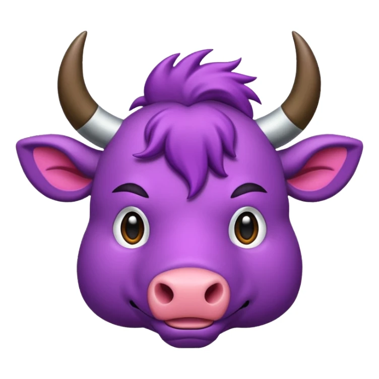 Quiero un toro de color violeta y esta enojado sticker