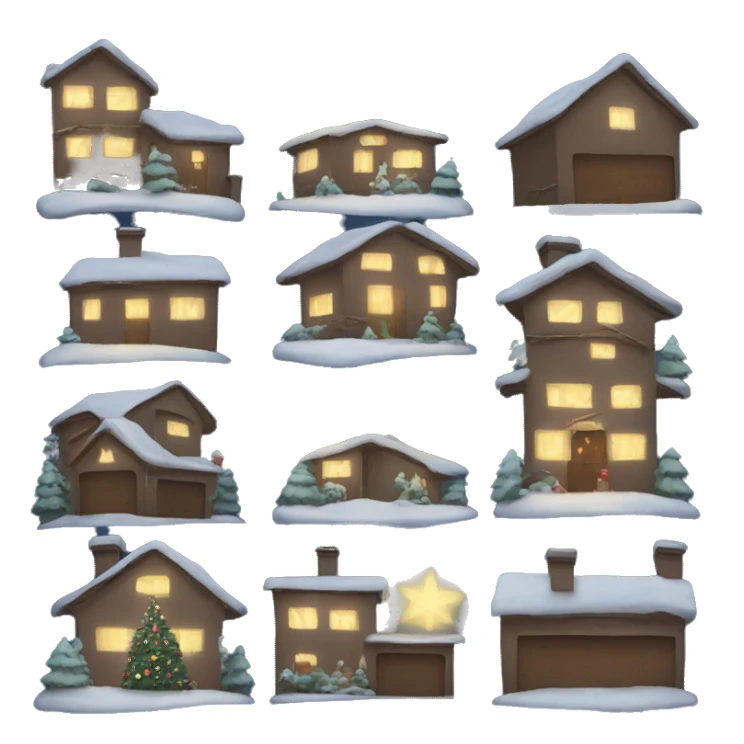 Christmas night outside  sticker