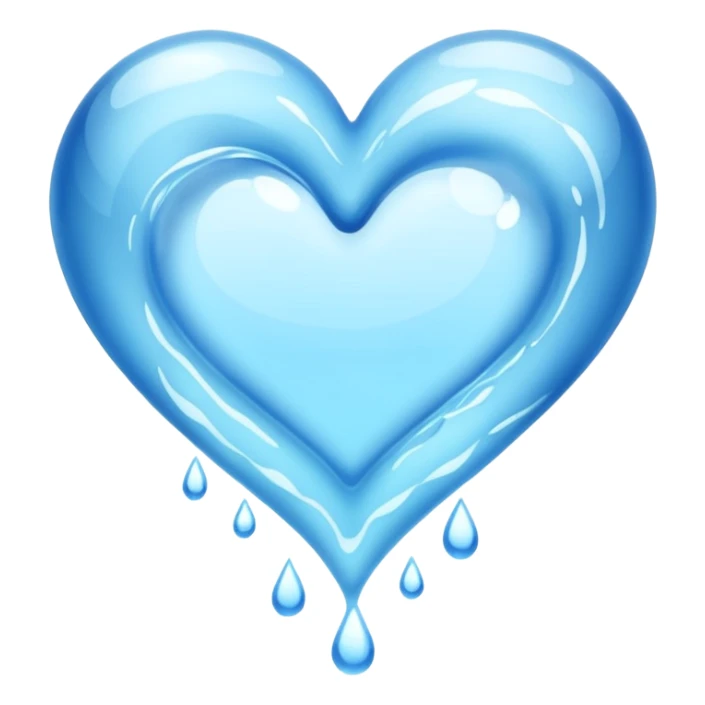 A heart made of water sticker