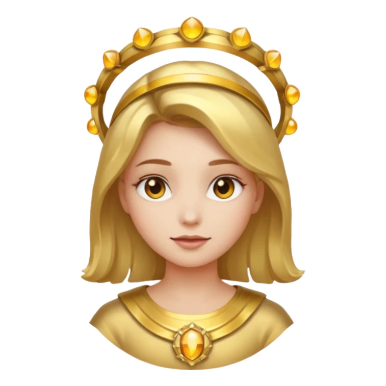 classic girl emoji with halo sticker