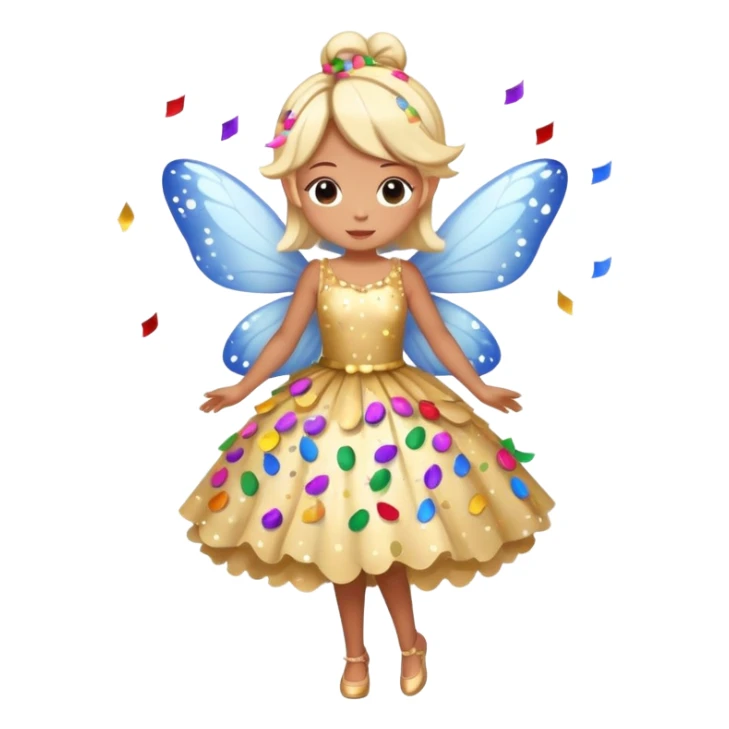 Beautiful Birthday Confetti fairy sticker
