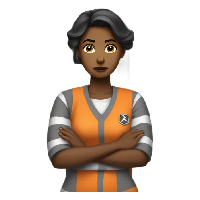 Woman in jail  sticker