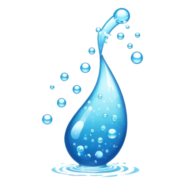 Water staff with particles of bubbles sticker
