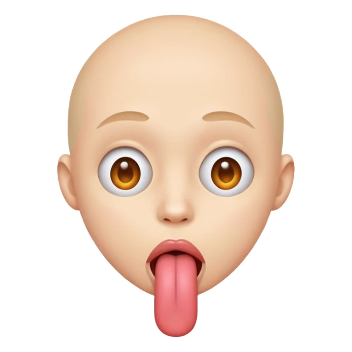 Doing the tongue out trend with the circle head one  sticker