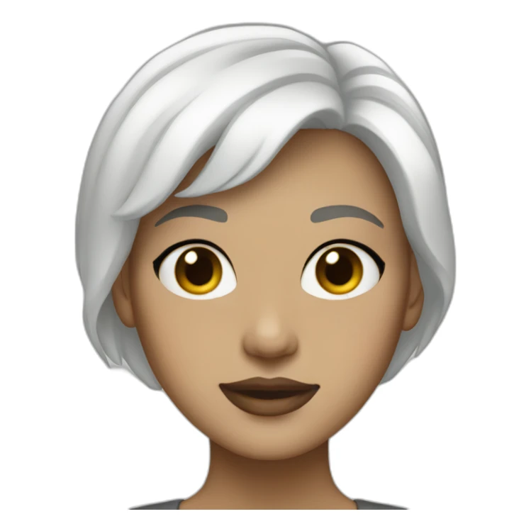 it girl white short hair macbook sticker