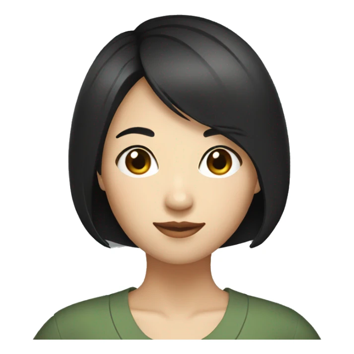 SHORT ASIAN WOMAN WITH SHORT BLACK HAIR sticker