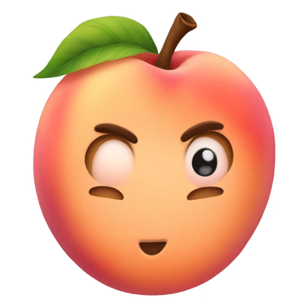 pink peach sticker