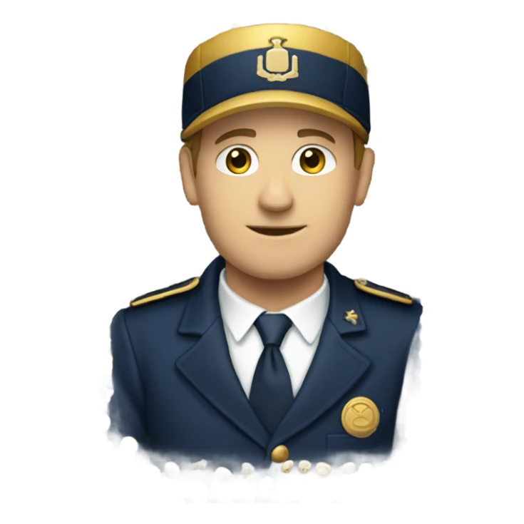 White man wearing navy cap with letters N D in gold  sticker