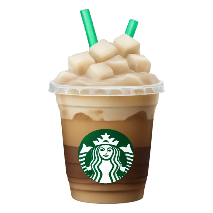 Starbuck ice coffee with ice cubes sticker