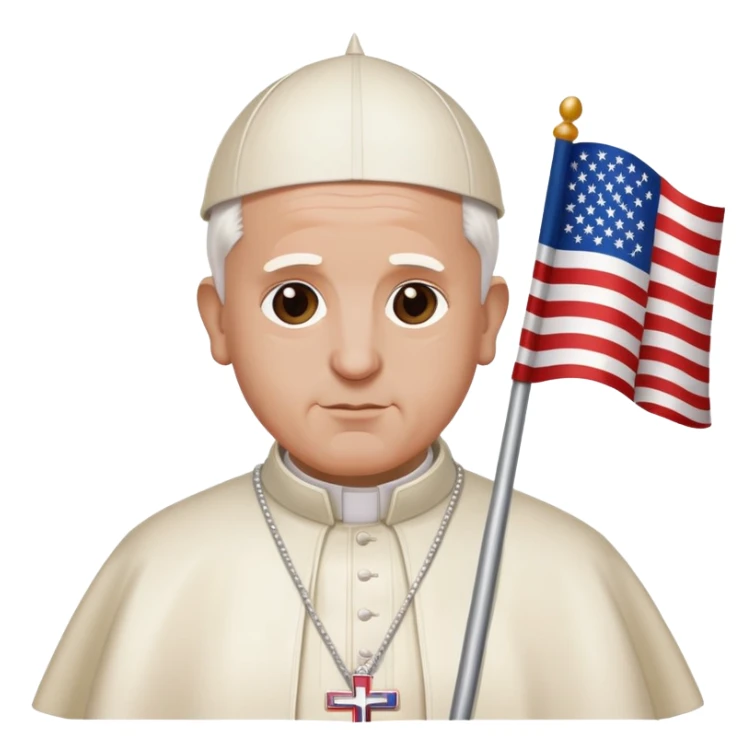 Pope in American Flag outfit  sticker