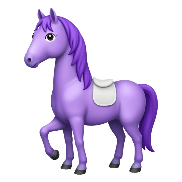 Purple horse wearing white t-shirt

 sticker