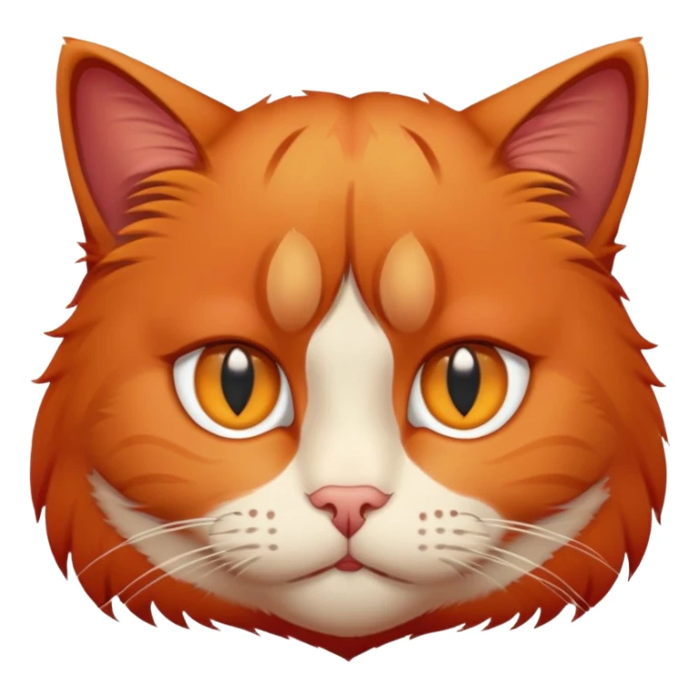 Sad red-haired cat with a tear near his right eye
 sticker