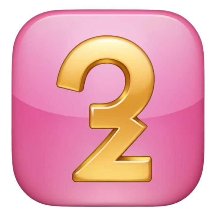 number four in pink and golden  sticker