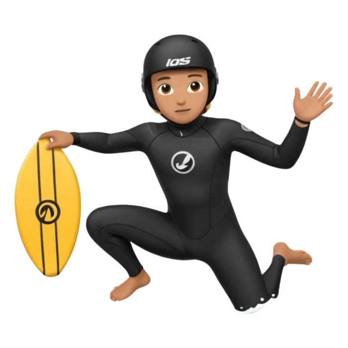 Kitermanc traje neopreno negro y casco negro, haciendo un down loop sticker