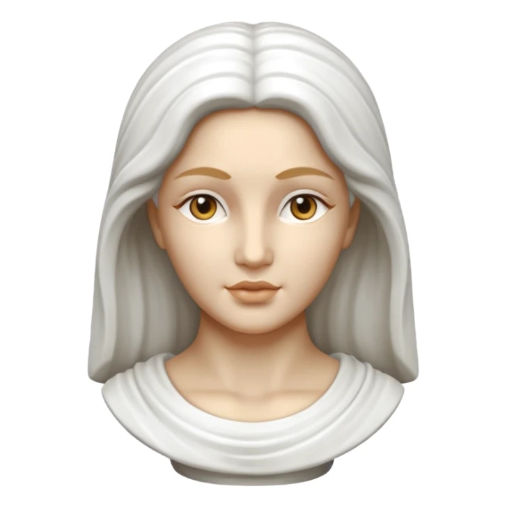 Marble style statue of woman face  sticker