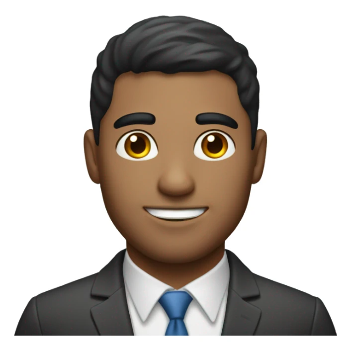 a hispanic man with freckles and dimple at work sticker