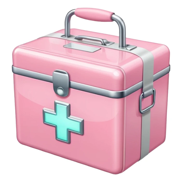 Pastel Pink medical box glow sticker