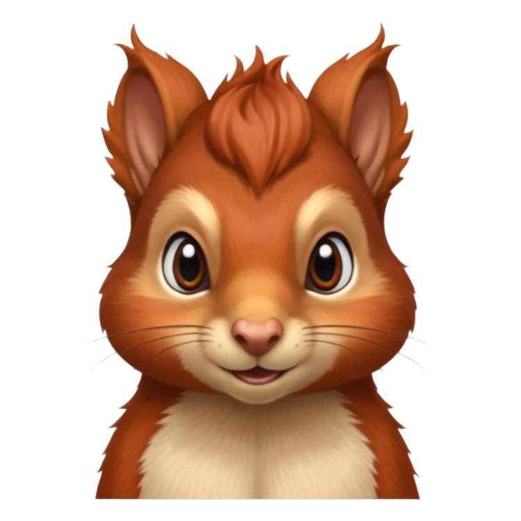 emoji  Realistic red Mama squirrel sticker