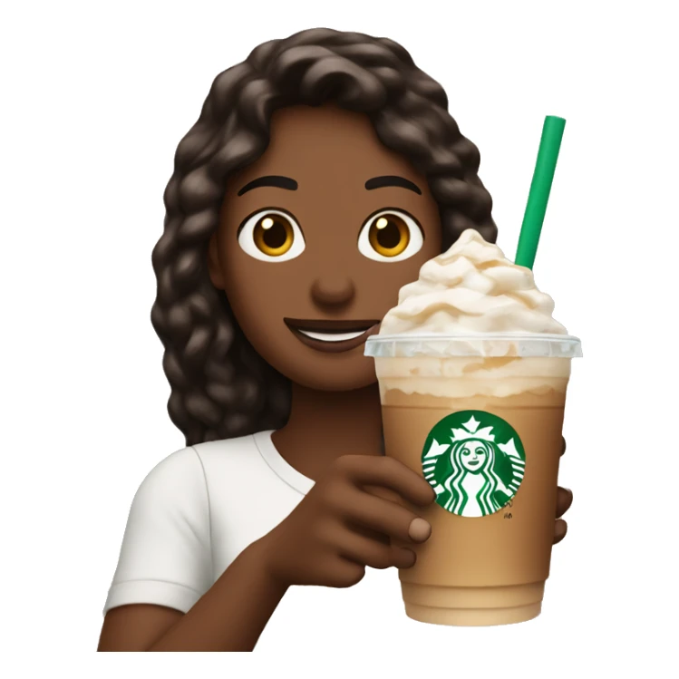 Starbucks iced latte in hand  sticker