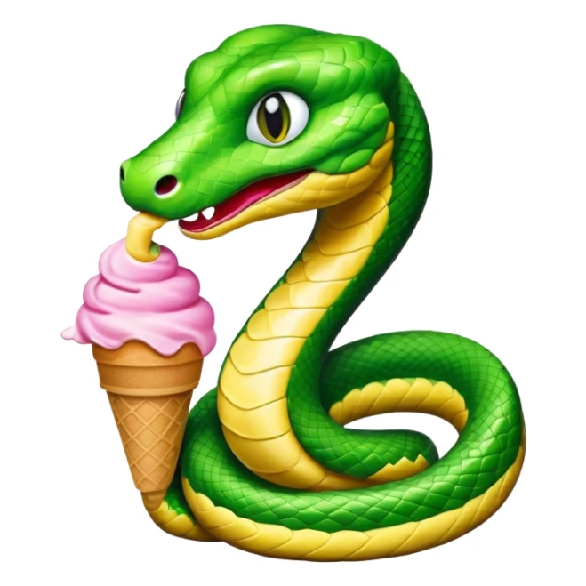 dondurma yiyen yılan sticker