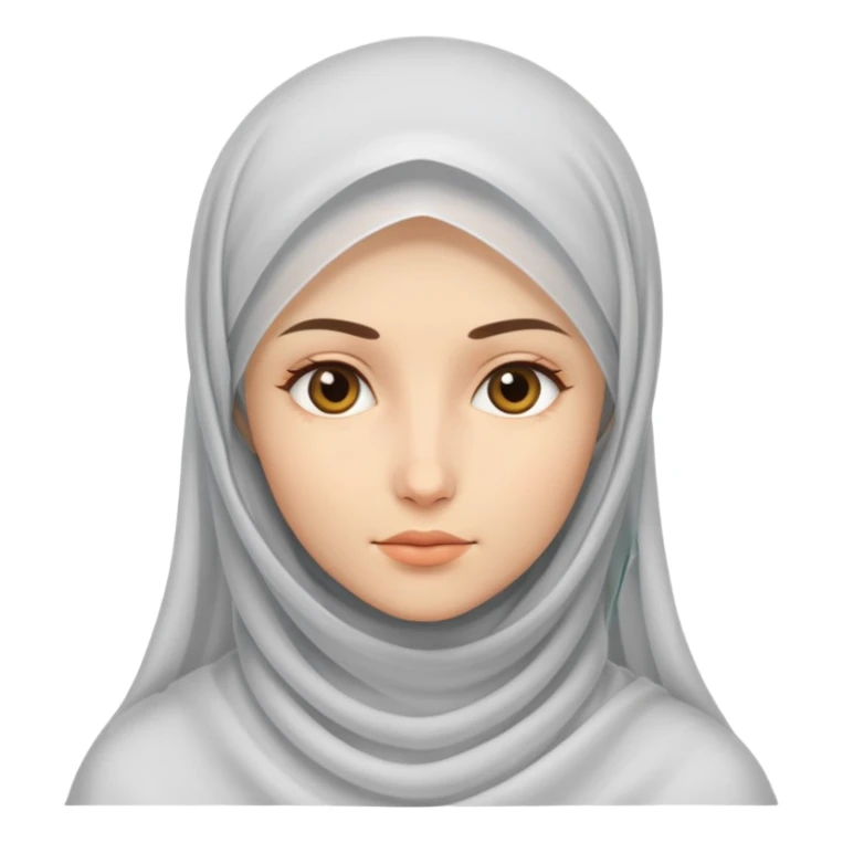 veiled woman, gentle expression sticker