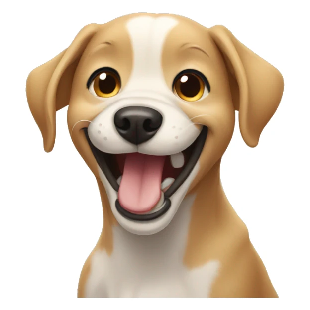 Dog laughing  sticker