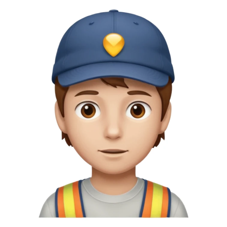 Un niño con gorra pelo castaño  sticker