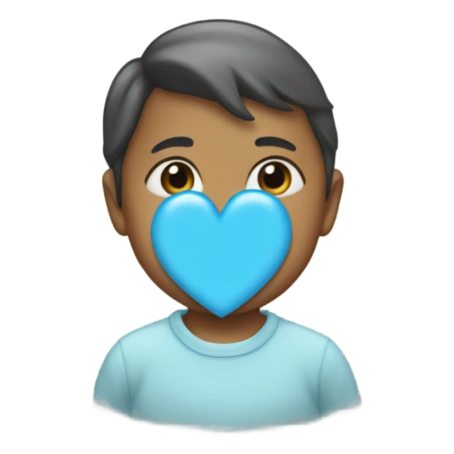 a baby blue heart  sticker