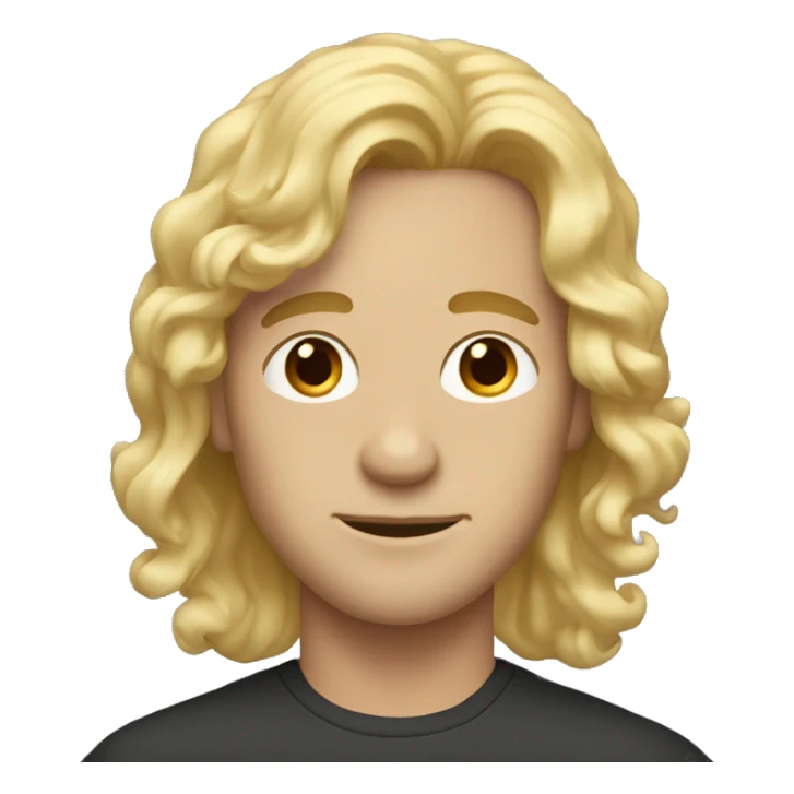 A man with blonde wavy hair and blie eyes sticker