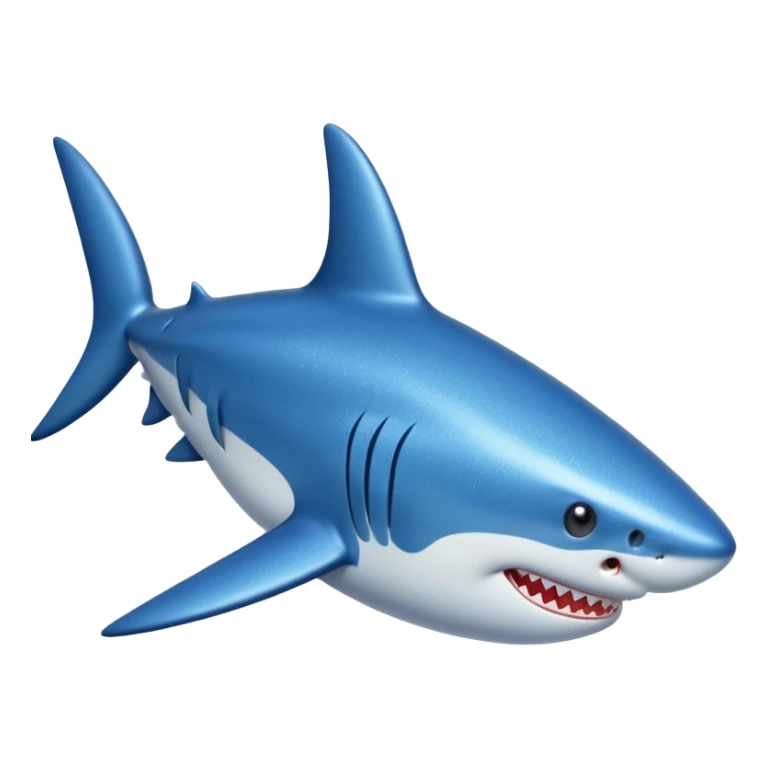 glitter azul-marinho tubarão sticker