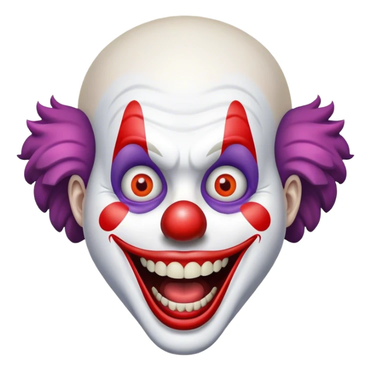 Clown with open mouth sticker