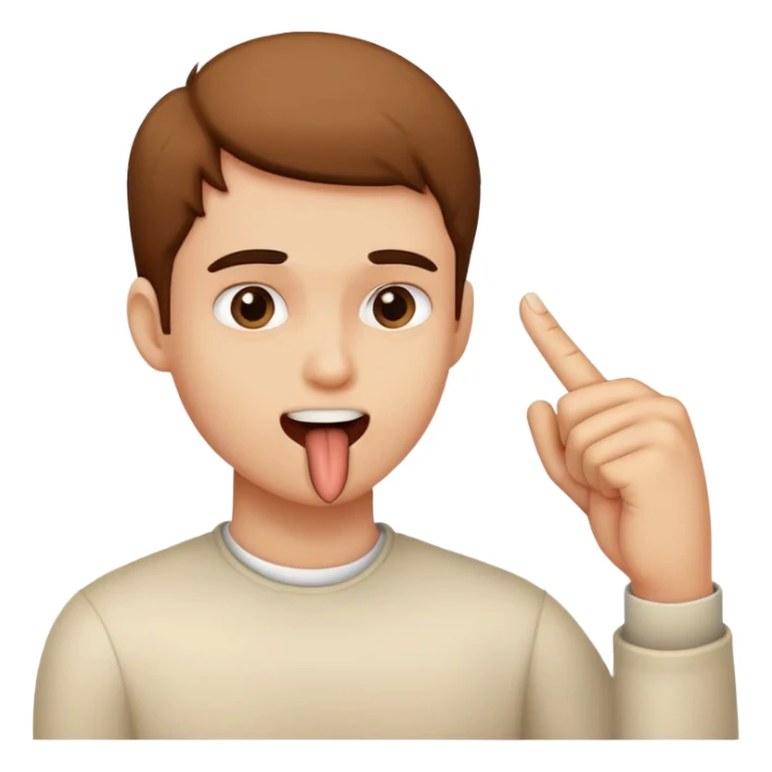 Una persona mordiéndose el dedo indice sticker