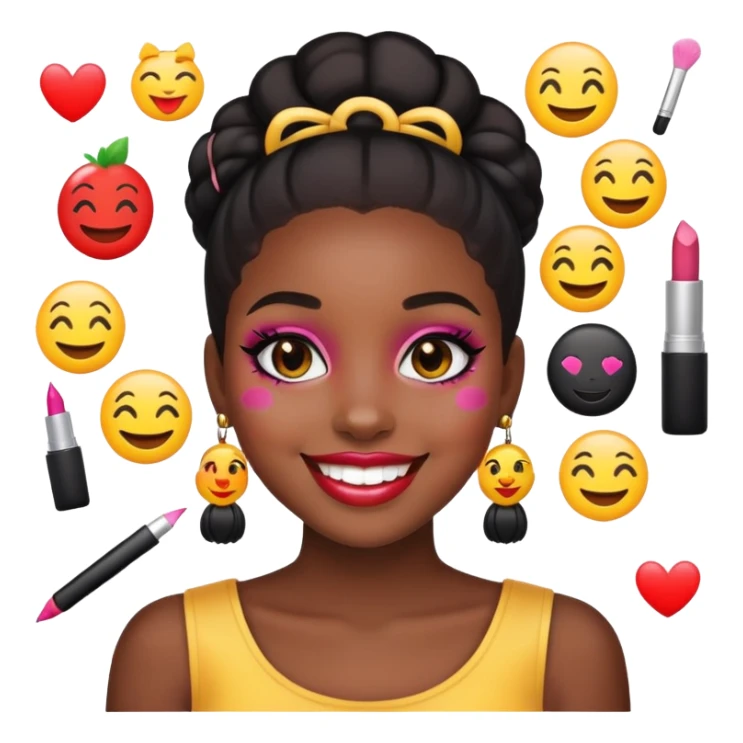 Black girl that girl emojis sticker