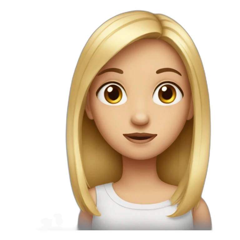 a girl with big eyes sticker