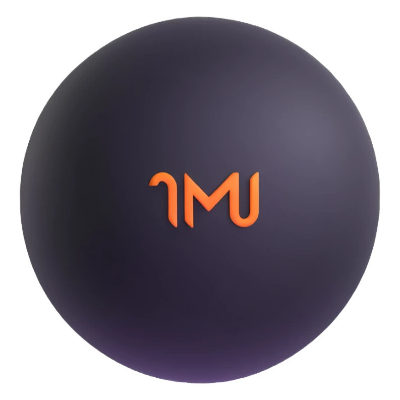 clean blue and white 3D spherical logo sticker