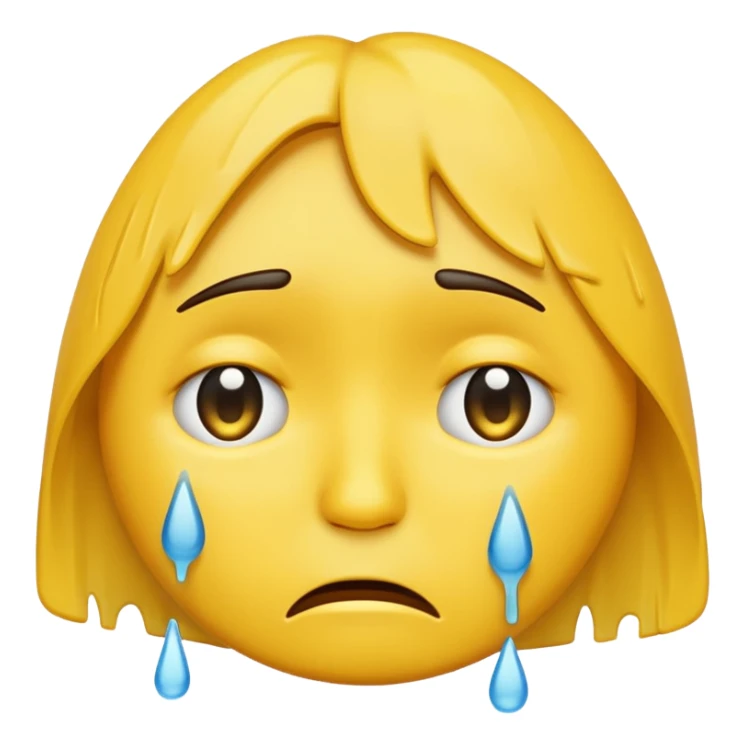 A sad, heartbroken emoji sticker