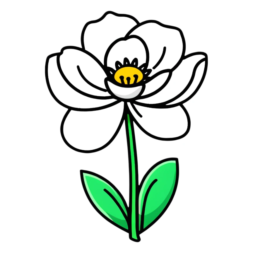 flower made of liquid sticker