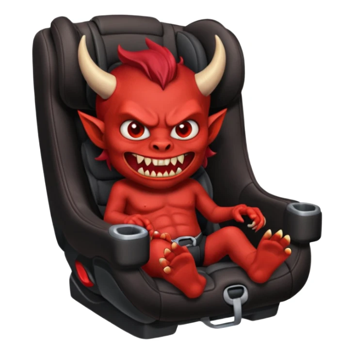 Demon in a car seat sticker