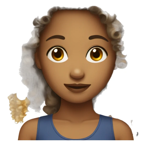 Mixed girl with curly hair sticker