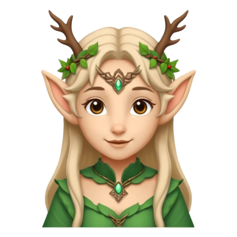 Cute Druid human like fawn with elf ears sticker