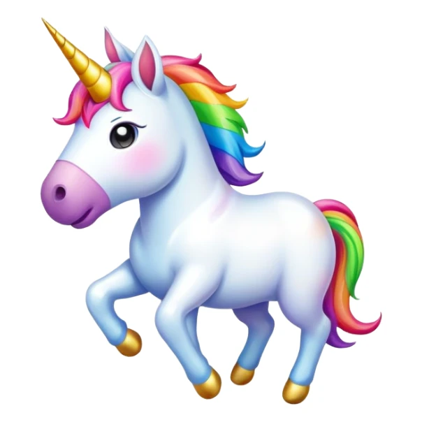 unicorn farting rainbow emoji sticker
